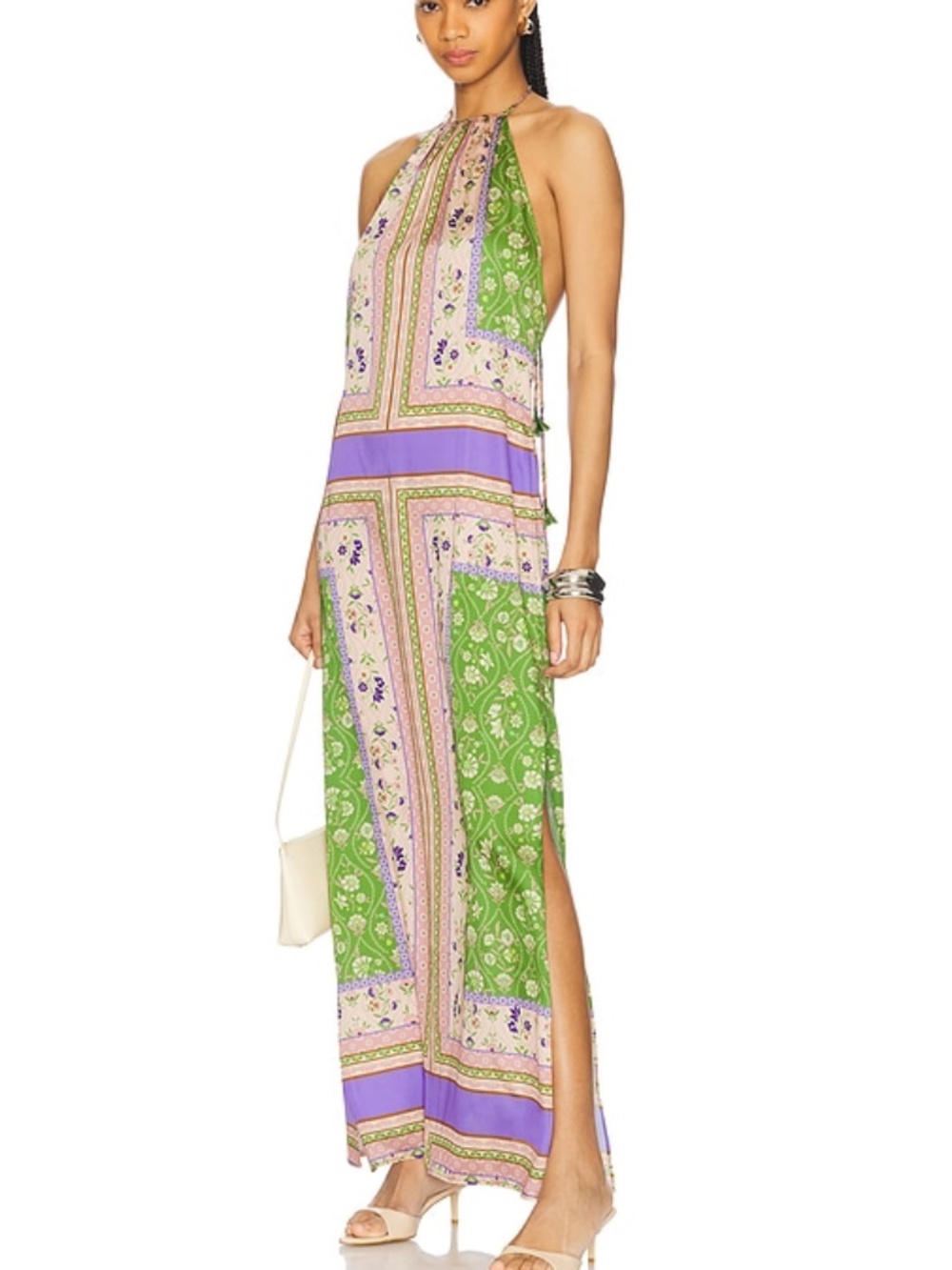 MISA Los Angeles maxi halter Samantha Dress XS